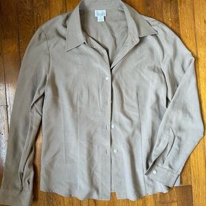 100% Silk Y2K Ann Taylor vintage silk button down